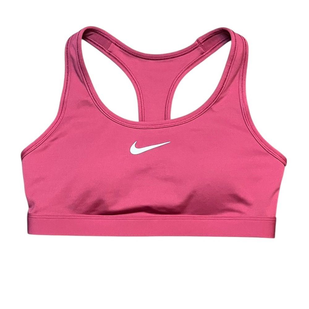 Nike Swoosh Women’s Small Padded Racerback Medium Support Sports Bra Sweet Beet - Picture 6 of 8